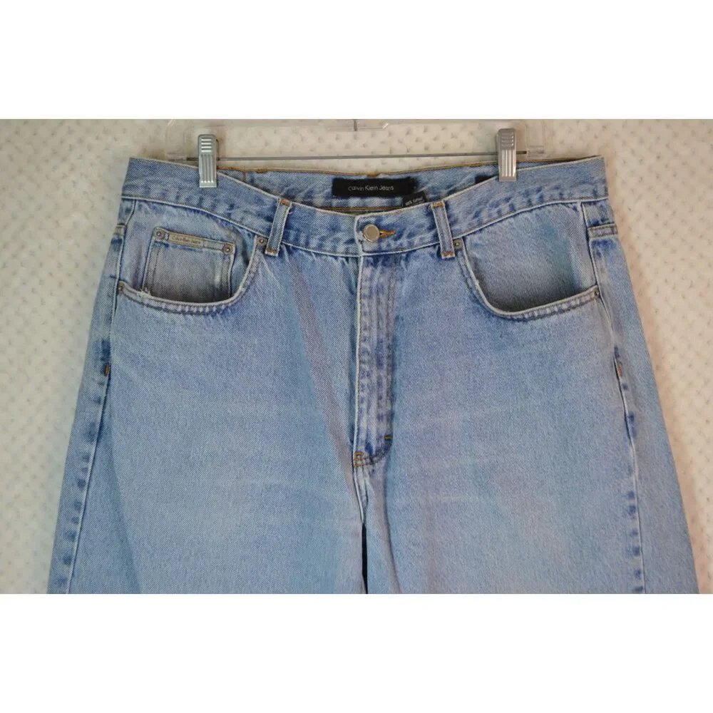 Calvin Klein Jeans Men's 36x30 Easy Fit Double Stone Wash Tapered Jeans